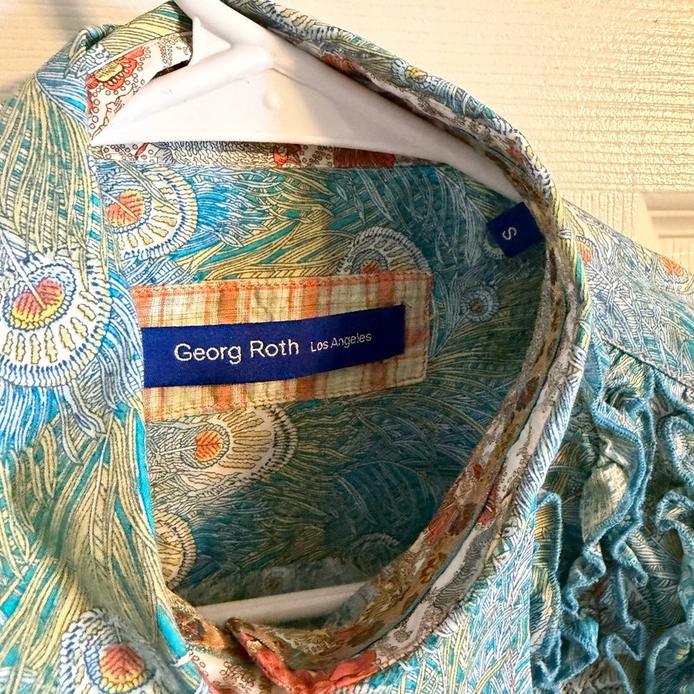 George Women's Blue Patterned Blouse - Picture 3 of 3